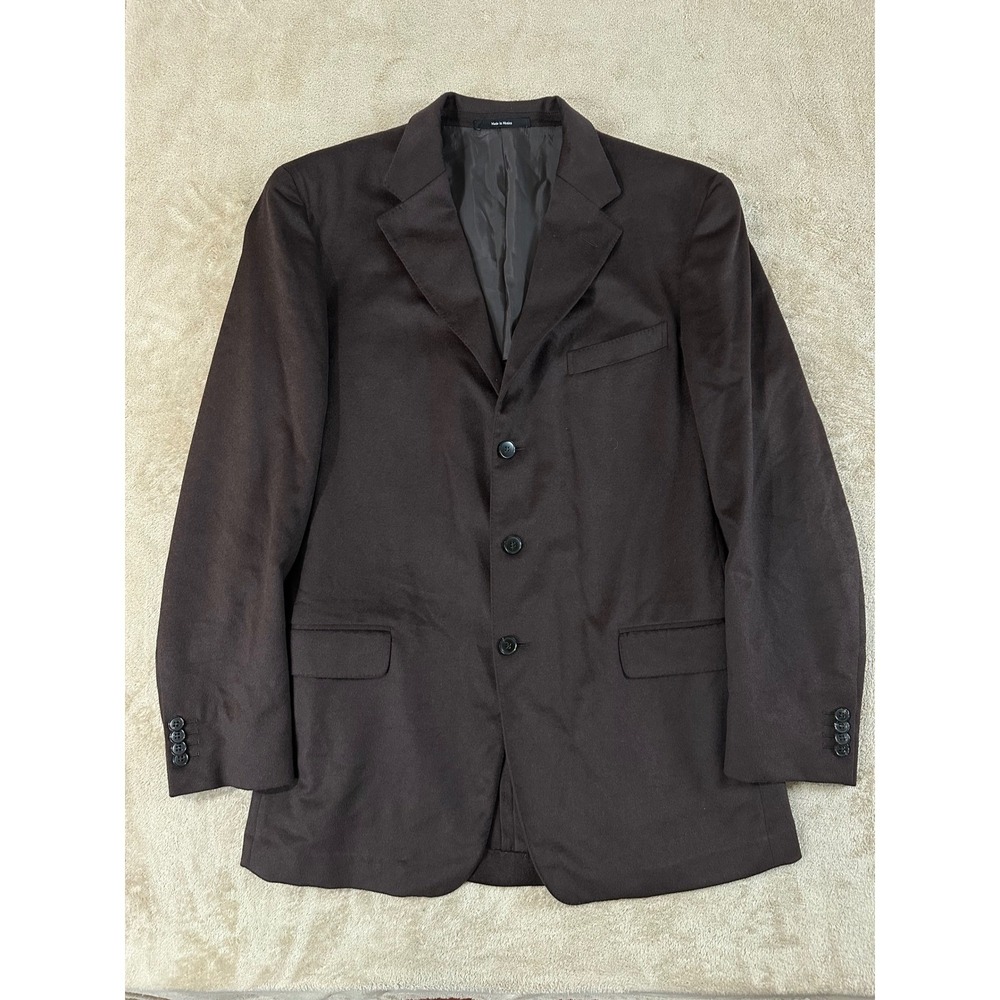 Ermenegildo Zegna Soft Blazer Mens 56L Brown Angora Wool Cashgora Sport Coat EUC